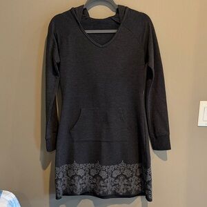 Lola Charcoal Long Sleeve Hoodie Dress